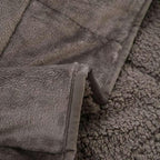 Sherpa 5lb Weighted Blanket for Adult, Both Sides Reversible Velvet Soft Plush Weighted Heavy Blanket for All Season Grey 36in*48in