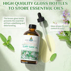 EVOKE OCCU Clary Sage Oil Essential Oil for Relaxation, Moisturize Skin, Air Freshening, Add to Spray and Diffuser - 4 FL Oz
