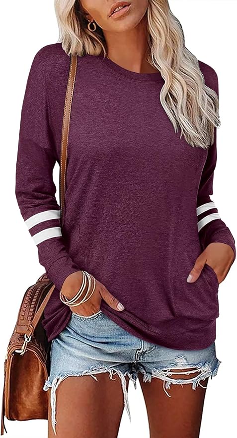 Magritta Women's Long Sleeve Leopard Color Block Tunic Comfy Crewneck T Shirt Tops Black XL