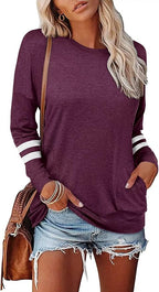 Magritta Women's Long Sleeve Leopard Color Block Tunic Comfy Crewneck T Shirt Tops Black XL