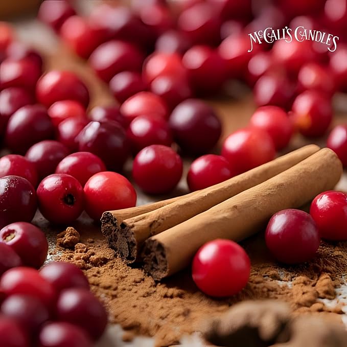 McCall’s Candles | Cinnamon & Cranberries | Scented Wax Melt | Zesty Cranberry, Rich Cinnamon & Holiday Spice | 6-Piece Break-Apart Bar | 12–24 Hours Per Wedge | Poured in the USA | 5.5 oz