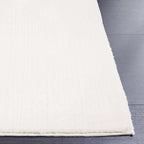 SAFAVIEH Washable Rug Faux Rabbit Fur Shag Collection - 4' x 6', Ivory, Slip Resistant & Easy Cleaning, Ultra Plush Thick Pile, Ideal for Living Room, Bedroom, Nursery, Boys & Girls Room (FRF100A)