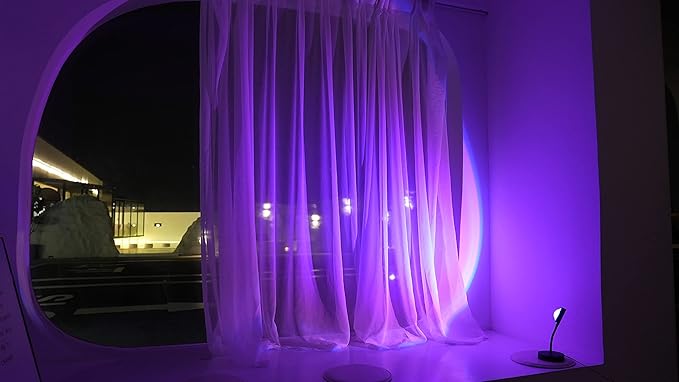 JIMEI Sunset Lamp Projector Led Lights for Bedroom Night Light RGB Lights Sun Sunlight Sunrise Lamp 10w 360° Rotation Mood Lighting Home/Room Decor Christmas Gifts for Women,Desktop Remote