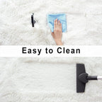 Merelax Soft Area Rug Fluffy Rugs for Living Room Bedroom, 2x8 Runner Rug for Hallway, Shag Furry Bedside Rug Non-Slip Plush Nursery Kids Room Dorm Indoor Floor Carpet, Ivory