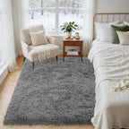 4x6 Area Rugs for Living Room Rug: Soft Fluffy Shag Light Gray Rugs for Bedroom, Non-Slip Large Fuzzy Plush Rug Indoor Floor Carpet for Nursery Kids Boys Girls Room, Dorms, Playroom, Modern Home Decor