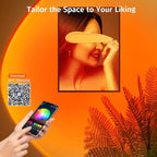 Neroupe Upgraded Sunset Lamp Projector with APP Control, Endless Color Changing Led Lamp Night Light, Mood Lighting Sunlight Sunset Lamps for Bedroom Decor/Room Decor/Living Room/Christmas Gifts/Party