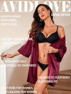 Avidlove Women's Kimono Robe Short Satin Pure Short Silky Robes