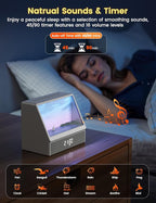 Sunrise Alarm Clock for Heavy Sleepers with White Noise Machine, Wake Up Light with Sunrise & Sunset Simulation, Bluetooth Speaker, Dimming Night Light, Digital Alarms Clock for Adults, Kids,Bedroom