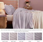 WRENSONGE Queen Comforter Set - 3 Pieces Prewashed Lilac Comforter Soft Lightweight for All Seasons,Down Alternative Comforters Queen Size with 2 Pillow Shams