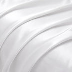 King Size Satin Pillowcase Set of 2 with Envelope Closure,White Silk Pillowcase for Hair and Skin (20x36)
