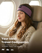 Sleep Headphones Headband Wireless Bluetooth 5.4 - Soft, Breathable, Ultra-Thin Speakers for Side Sleepers, Workout, Airplane Travel, Relaxation