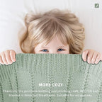 RECYCO Cable Knit Sage Green Throw Blanket Twin Size for Couch, Super Soft Warm Cozy Decorative Knitted Throw Blanket 3.6LB for Bed, Sofa, Chair Large 60"x80"