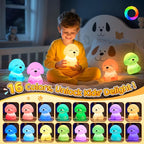 Night Light for Kids | 16 Colors & 2 Brightness & 30/60min Timer & Soft Silicone & 10h Use | Cute Night Light for Baby Nursery Kids Nightlight Dog Lamp, Kawaii Room Decor Puppy Gifts for Boys & Girls