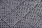 TONGDADA Minky Weighted Blanket | 40''x60'',10lbs | Cozy and Soft Minky Weighted Throw Blanket | Luxury Velvet with Premium Glass Beads | Dark Grey Minky
