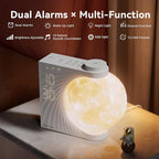 Sunrise Alarm Clocks for Heavy Sleepers,Night Lamp Clocks for Bedrooms with Moon Light,10 Light Effects,30/60/90 Timer,10 Sleep Nature Sounds,15 Ringtones,12 Volume Control with Snooze Function