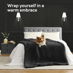 YnM Weighted Blanket, Handmade Chunky Yarn Knitted Design, Soft and Cozy, Temperature Regulating and Breathable, Machine Washable Throw for Sleep or Home Decor (Dark Grey, 60x80 Inch, 20lbs)