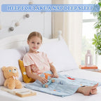 HOSUKKO Weighted Blanket - 2 lbs Blue Airplane Heavy Blanket - Small Size Breathable Blanket(20 * 30 inches, 2 lbs)