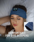 Perytong Sleep Bluetooth Headphones Headband, Sleep Headphones for Side Sleepers, Comfortable Sleeping Headband with Thin Wireless Earphones Microphone Handsfree Ideas for Women Men, PES01
