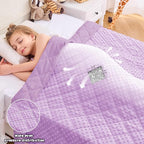 yescool Weighted Blanket 7 Pounds Light Purple Twin Size Cooling Weighted Throw Blanket, Minky Heavy Blankets Warm Weighted Comforter, Big Washable Thick Blankets Gift for 60-90lbs, 40 * 60in
