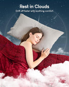 Cottonblue Sherpa Weighted Blanket for Adults 20 lbs Queen Twin Size 60x80 inches, Fuzzy Fleece Weighted Throw Blankets Cozy for Sleeping, Calming and Relax, Soft Heavy Blankets for Bed Sofa, Burgundy