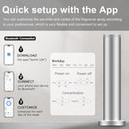 Wireless Hotel Scent Diffuser Starter Kit- Cordless Rechargeable Diffuser for Whole House -Hotel Scents Collection - App Control Waterless Essential Oil Diffuser for Large Room, Studio, Office(Silver)