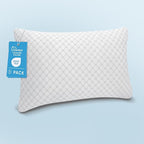 OAISZ Shredded Memory Foam Pillow, Standard Size Cooling Adjustable Firm Bed Pillow for Sleeping, Washable Removable Cover, Ideal for Side, Back & Stomach Sleepers