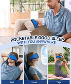 Voerou Sleep Mask Bluetooth 5.4 Headphones, Eye Masks for Sleeping with Ultra-Thin Stereo Speakers, Sleeping Mask Wireless Earbuds for Men Women Sleep, Cool Tech Gadgets for Teen Boys