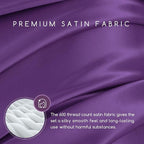 MR&HM Satin Bed Sheets, Twin XL Size Sheets Set, 3 Pcs Silky Bedding Set with 15 Inches Deep Pocket for Mattress (Twin XL, Lavender)