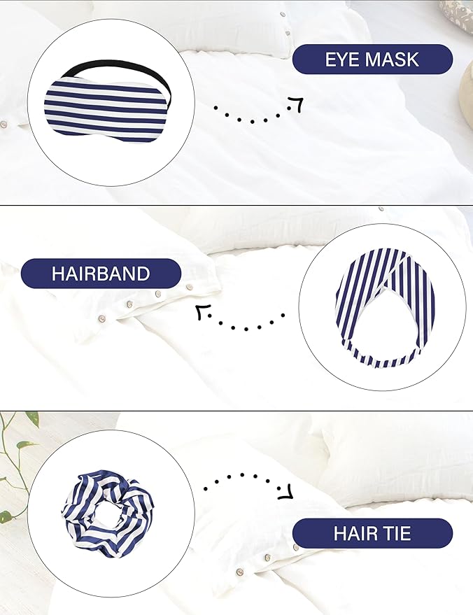 EPLAZA Silk Pajamas for Women Satin Pajamas Set 5 Pcs Long Sleeve Print Pattern Button Down Pjs Sleepwear Loungewear Set