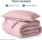 Bare Home Bedding Duvet Cover Extra Long Size - Premium 1800 Super Soft Collection - Lightweight, Cooling - Soft Breathable Bedding Duvet Cover (Twin/Twin XL, Dusty Pink)