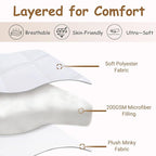 ZPECC Toddler Down Alternative Comforter, 39x47 Hypoallergenic Baby Blanket Quilt, Soft Breathable Lightweight All Season Kids Duvet Insert for Crib Stroller Cot Daycare, White