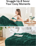 Cottonblue Weighted Blanket 20lbs for Queen Ded - Ultra Soft, Cozy Comfort Sherpa Blanket for Relax and Sleep, Heavy Bed Blankets with Cemaric Beads, 60x80 Inches,Green
