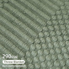 Blagic Knitted Throw Blanket for Couch, Bed and Sofa. Super Soft Blanket with Tassels, Sage Green Throw Blanket, 60 x 80 Inches Lightweight & Cosy Home Decor
