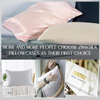 ZIMASILK 100% Pure Mulberry Silk Pillowcase for Hair and Skin Health,Soft and Smooth,Both Sides Premium Grade 6A Silk,600 Thread Count,with Hidden Zipper,1pc (Queen 20''x30'',Light Grey)