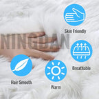 12inch Square Small Faux Fur Sheepskin Cushion Soft Plush Area Rug,Photo Background for Small Product Desktop Photography,Display and Decor,Jewelry,Nail Art,Locker Accessories (White)