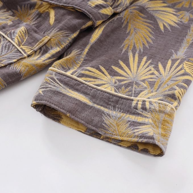 Womens Boho Floral Print Robe Lightweight Short Sleeve Bathrobe Soft Kimono Robes V-neck Loungewear with Pockets