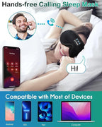 Sleep Mask with Headphones Bluetooth 5.4，LC-dolida 2025 New 3D Bluetooth Sleep Mask Headphones for Side Sleepers Women Men, Sustainable Luxury for Better Sleep