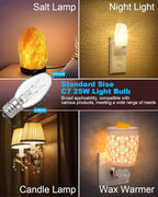 OuuKoo Himalayan Salt Lamp Bulbs - 120V 25W High Output Warm White Light 2700K for Himalayan Salt Lamps & Baskets, Scentsy Plug-in & Wax Warmers, Night Lights, 15 Packs