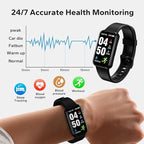 Fitness Smart Trackers with 24/7 Health Monitoring,Heart Rate Sleep Blood Oxygen Monitor/Calorie Steps Counter Pedometer Activity Tracker/Smart Notifications for Men Women