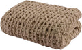 Madison Park Chenille Chunky Knit Handmade Throw Blanket, Luxuriously Soft Gift Blankets, Cottage Style Room Décor, Lightweight & Breathable All Seasons Throw Blanket for Couch, 50" W x 60" L Brown