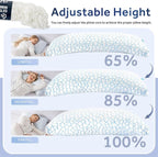 QUTOOL Cooling Side Sleeper Pillow for Neck and Shoulder Pain Relief, Adjustable Curved Shredded Memory Foam Bed Pillows for Sleeping, Queen 1 Pack with Additional Foam Fill Included (White)