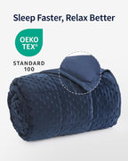 Mr. Sandman Weighted Blanket for Adults, Minky Heavy Blanket for Woman, Man Sleeping/Calm, Soft and Cozy Weighted Throw Blankets, Machine Washable, 48 x 72in, 15 lbs, Navy Blue