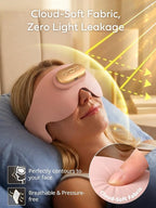 Sleep Headphones for Side Sleepers, Ultra-Thin Adjustable Stereo Speakers, Sleep Mask with Bluetooth 5.4, 64H Playtime, Comfortable for Sleeping, Travel & Meditation, Unique Gifts for Women