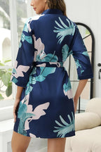 Samring Women's Bride Bridesmaids Robe Short Satin Kimono Robes for Wedding & Bridal Party Silk Bathrobes for Women