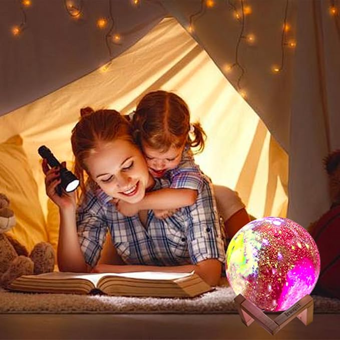 Moon Lamp Galaxy Lamp Upgraded Timing 4.7 Inch 16 Colors 3D Moonlight Galaxy Light,Moon Night Light for Adults,Kids Lamp Moon Gifts for Women Girls Boys Bedroom