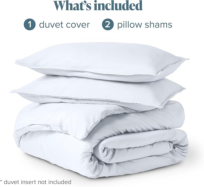 Bare Home Bedding Duvet Cover King Size - Premium 1800 Super Soft Collection - Lightweight, Cooling - Soft Breathable Bedding Duvet Cover (King, White)