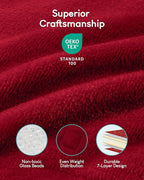 Cottonblue Sherpa Weighted Blanket for Adults 20 lbs Queen Twin Size 60x80 inches, Fuzzy Fleece Weighted Throw Blankets Cozy for Sleeping, Calming and Relax, Soft Heavy Blankets for Bed Sofa, Burgundy