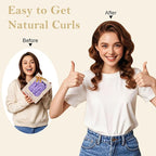 Satin Heatless Hair Curler Curls Overnight Hair Curlers to Sleep in, Hair Curlers No Heat Curls Overnight, Heatless Curling Set for Women Long Hair - 8 Pcs (Purple)