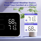 Dekala Bed Shaker Loud Alarm Clock for Heavy Sleepers Adults, Vibrating Dual Alarm Clocks for Bedrooms, Large Display Auto Dimmer,Temperature & Humidity Detect, 7-Day Programmable, Ideal Gift