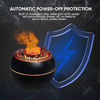 YALEDI Essential Oil Diffuser, Volcano Fire Flame Aromatherapy Diffuser, 360ml Ultrasonic Cool Mist Humidifier, Scent Aroma Diffuser with 7 Colors Light, Timer & Auto Shut-Off for Home, Room (Black)